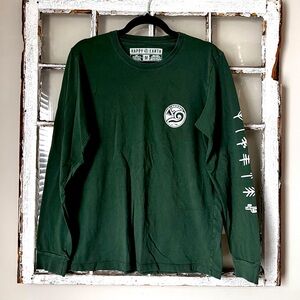 🌎 Happy Earth Green Long Sleeve Top With Tree Sleeve Details
